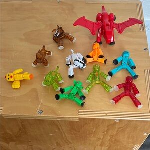 Vibrant Action Figure Playset with Red Dragon